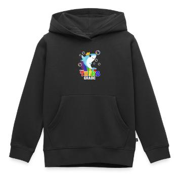 Hello Third Grade - Kids Premium Organic Hoodie - black - Front - AI Model Kid Male (0cm)