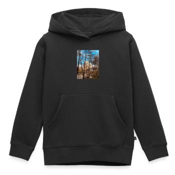 Hochhaus Coole Farbe Bäume - Kinder Premium Organic Hoodie - Schwarz - Vorne - AI Model Kid Male (0cm)