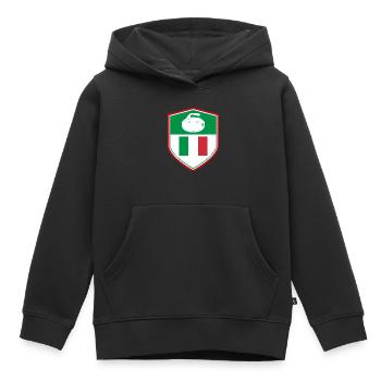Italienische Flagge Curling Team Winter Ice Sport Italia - Kinder Premium Organic Hoodie - Schwarz - Vorne - AI Model Kid Male (0cm)