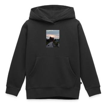 Lever du soleil - Sweat Premium à capuche enfant bio - noir - Devant - AI Model Kid Male (0cm)