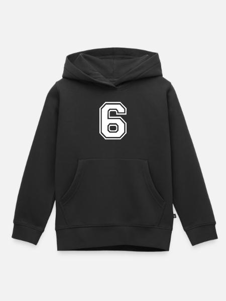 6 - Kinder Premium Organic Hoodie - Schwarz