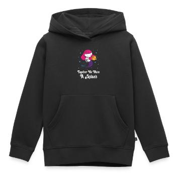 Ensemble, nous faisons sensation - Sweat Premium à capuche enfant bio - noir - Devant - AI Model Kid Male (0cm)