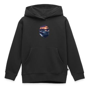 Voiture de sport - Sweat Premium à capuche enfant bio - noir - Devant - AI Model Kid Male (0cm)
