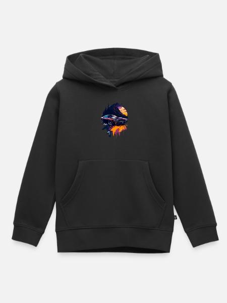 Klassischer Sportwagen - Kinder Premium Organic Hoodie - Schwarz