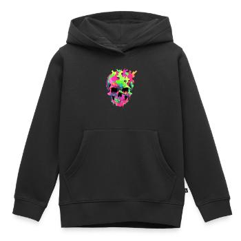 Cute Punk Skull / Kawaii Punk Skull - Kids Premium Organic Hoodie - black - Front - AI Model Kid Male (0cm)