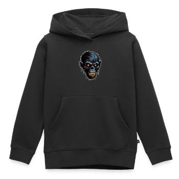 Zombie Affe Halloween Tier Bestie Lebewesen - Kinder Premium Organic Hoodie - Schwarz - Vorne - AI Model Kid Male (0cm)
