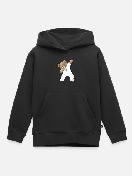 Dabbing Teddy - Premium børne hættetrøje økologisk - sort