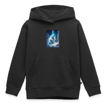 Winter Landscape Bears 1.6 - Kids Premium Organic Hoodie - black - Front - AI Model Kid Male (0cm)