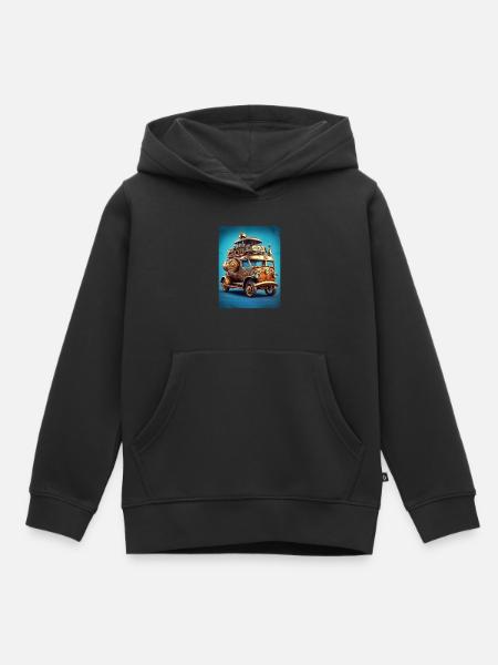 Steampunk Automobile 1.13 - Kinder Premium Organic Hoodie - Schwarz