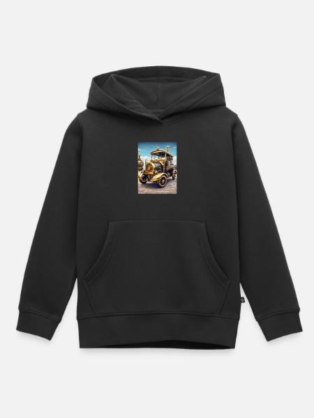 Steampunk Automobile 1.12 - Kinder Premium Organic Hoodie - Schwarz