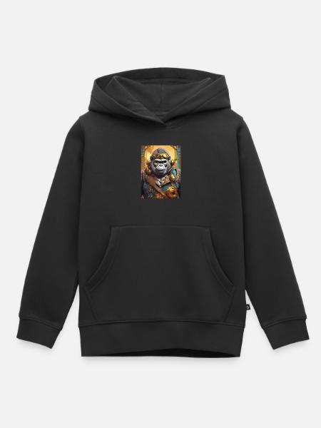Steampunk Gorilla 1.11 - Kinder Premium Organic Hoodie - Schwarz