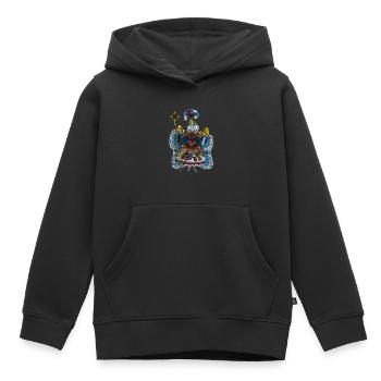 Ange - Sweat Premium à capuche enfant bio - noir - Devant - AI Model Kid Male (0cm)
