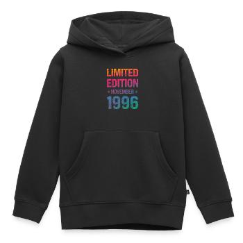 Fête d'anniversaire en édition limitée Vintage 1996 - Sweat Premium à capuche enfant bio - noir - Devant - AI Model Kid Male (0cm)