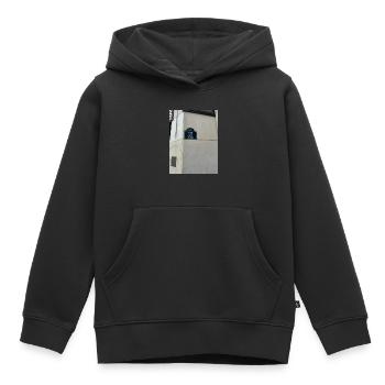 IMG 0491 - Sweat Premium à capuche enfant bio - noir - Devant - AI Model Kid Male (0cm)