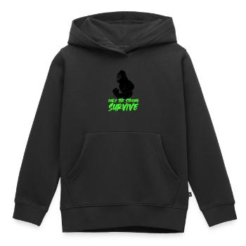 gorilla strong - Kinder Premium Organic Hoodie - Schwarz - Vorne - AI Model Kid Male (0cm)