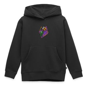 Vol du bourdon - Sweat Premium à capuche enfant bio - noir - Devant - AI Model Kid Male (0cm)