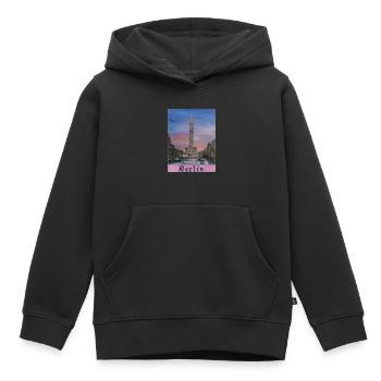 Colonne triomphale - Sweat Premium à capuche enfant bio - noir - Devant - AI Model Kid Male (0cm)