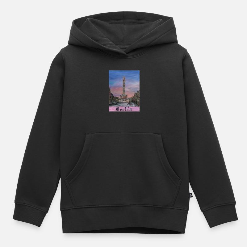 Siegessäule - Kinder Premium Organic Hoodie - Schwarz