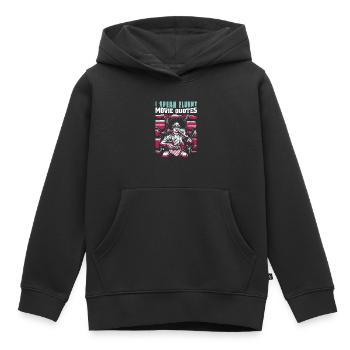 Je parle couramment les citations de films - Sweat Premium à capuche enfant bio - noir - Devant - AI Model Kid Male (0cm)