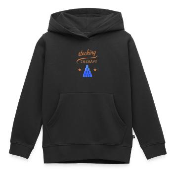 CUP STACKING SPORT STACKING THERAPY - Kids Premium Organic Hoodie - black - Front - AI Model Kid Male (0cm)