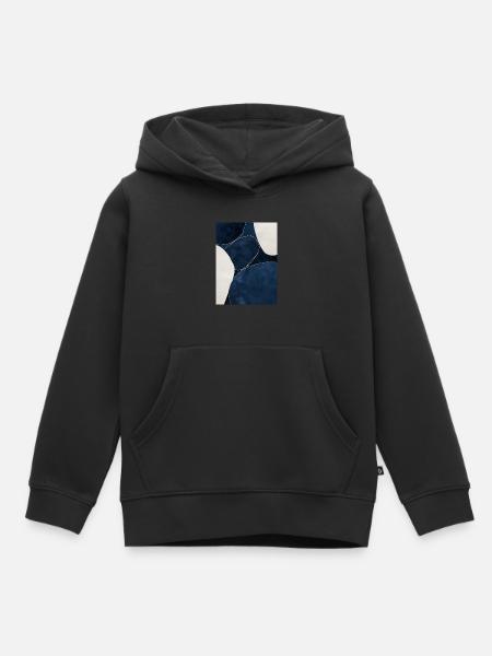 Green Abstract 16 - Kinder Premium Organic Hoodie - Schwarz