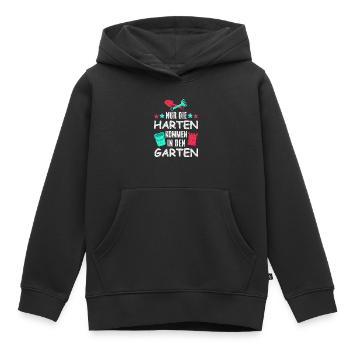 Garten Spielen - Kinder Premium Organic Hoodie - Schwarz - Vorne - AI Model Kid Male (0cm)