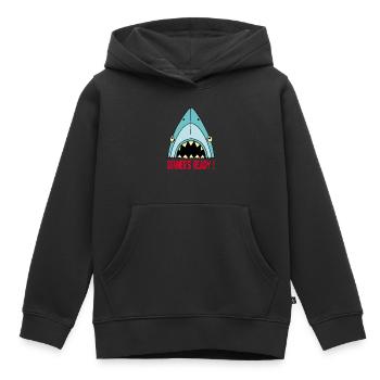 Hungriger Hai - Kinder Premium Organic Hoodie - Schwarz - Vorne - AI Model Kid Male (0cm)