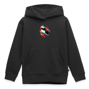 Papageitaucher - Kinder Premium Organic Hoodie - Schwarz - Vorne - AI Model Kid Male (0cm)