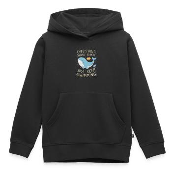 Whale Be Okay - Kinder Premium Organic Hoodie - Schwarz - Vorne - AI Model Kid Male (0cm)