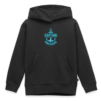 Kapitän - Kinder Premium Organic Hoodie - Schwarz - Vorne - AI Model Kid Male (0cm)