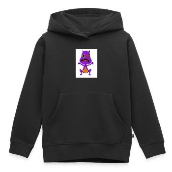 Monstre - Sweat Premium à capuche enfant bio - noir - Devant - AI Model Kid Male (0cm)