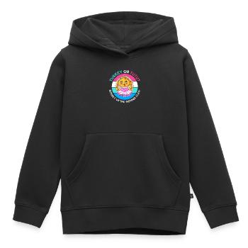 Thanksgiving Gender Reveal Mom-to-be - Kids Premium Organic Hoodie - black - Front - AI Model Kid Male (0cm)