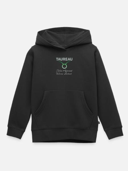 Taureau - Sweat Premium à capuche enfant bio - noir