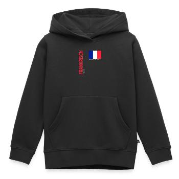 Lille - Sweat Premium à capuche enfant bio - noir - Devant - AI Model Kid Male (0cm)