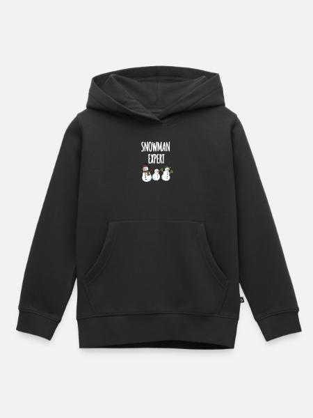 Snowman Expert - Kinder Premium Organic Hoodie - Schwarz