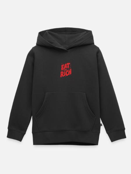 Manger les graffitis riches - Sweat Premium à capuche enfant bio - noir