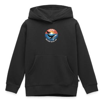 Hope/ Timmy the Whale in the Baltic Sea - Kids Premium Organic Hoodie - black - Front - AI Model Kid Male (0cm)