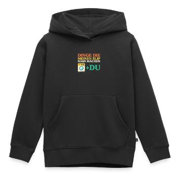 Dinge Die Meinen Slip Nass Machen - Kinder Premium Organic Hoodie - Schwarz - Vorne - AI Model Kid Male (0cm)