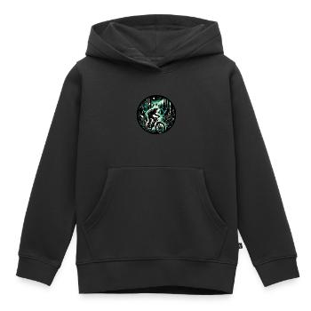 Midnight Trail MTB - Kids Premium Organic Hoodie - black - Front - AI Model Kid Male (0cm)