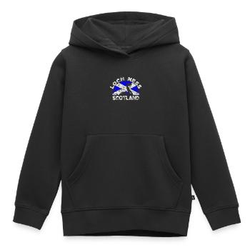 Distressed Loch Ness Monster Scotland Flag - Kids Premium Organic Hoodie - black - Front - AI Model Kid Male (0cm)