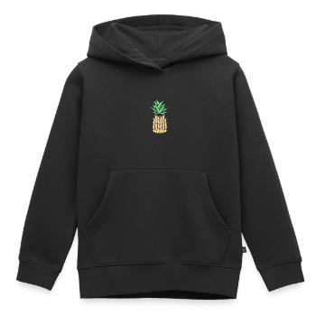 Ananas - Kinder Premium Organic Hoodie - Schwarz - Vorne - AI Model Kid Male (0cm)