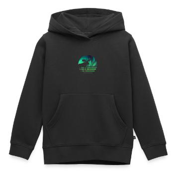 élan - Sweat Premium à capuche enfant bio - noir - Devant - AI Model Kid Male (0cm)