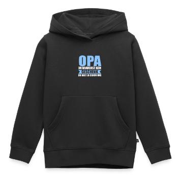 Opa Großvater Großväter Geschenk - Kinder Premium Organic Hoodie - Schwarz - Vorne - AI Model Kid Male (0cm)