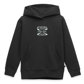Respirez le kayak en eau vive - Sweat Premium à capuche enfant bio - noir - Devant - AI Model Kid Male (0cm)