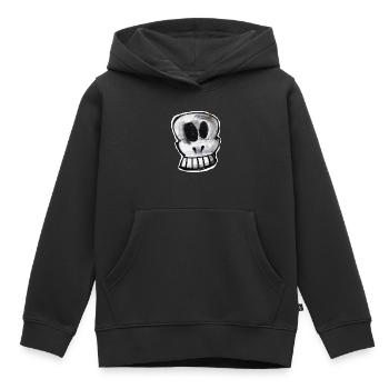 TOMZOFF Schädel Skull - Kinder Premium Organic Hoodie - Schwarz - Vorne - AI Model Kid Male (0cm)