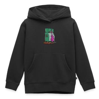 Sound Feedback Graphic - Kids Premium Organic Hoodie - black - Front - AI Model Kid Male (0cm)