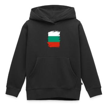 Drapeau bulgare Drapeau bulgare Sables d’or - Sweat Premium à capuche enfant bio - noir - Devant - AI Model Kid Male (0cm)