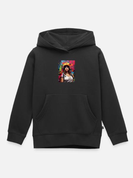 Graffiti-Stil - Kinder Premium Organic Hoodie - Schwarz
