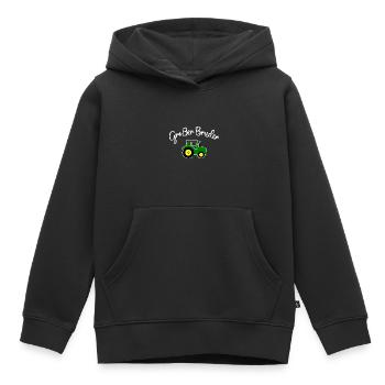 Großer und kleiner Bruder Traktor Brüder Bauernhof - Kinder Premium Organic Hoodie - Schwarz - Vorne - AI Model Kid Male (0cm)