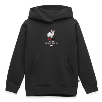 Alice au pays des merveilles - Sweat Premium à capuche enfant bio - noir - Devant - AI Model Kid Male (0cm)